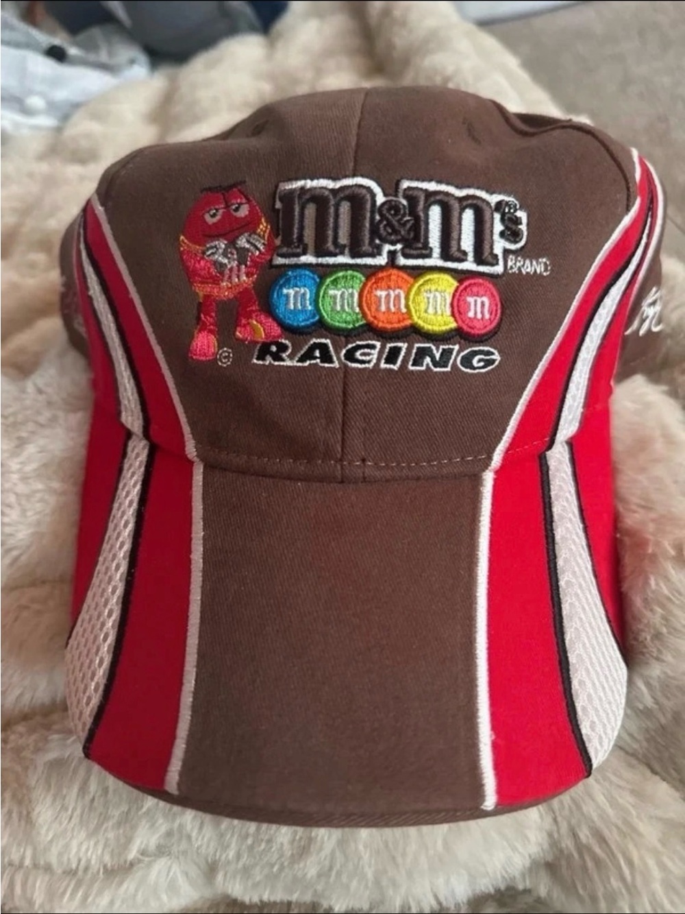 Nascar M&M's Brown and Red Racing Cap- Kyle Bush